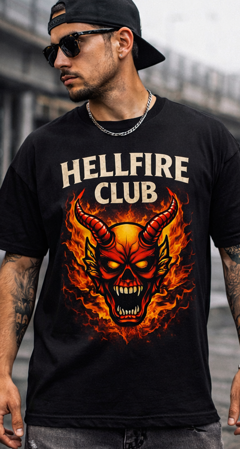 Hellfire Aesthetic Graphic T-Shirt - Unisex Classic Crew T-Shirt